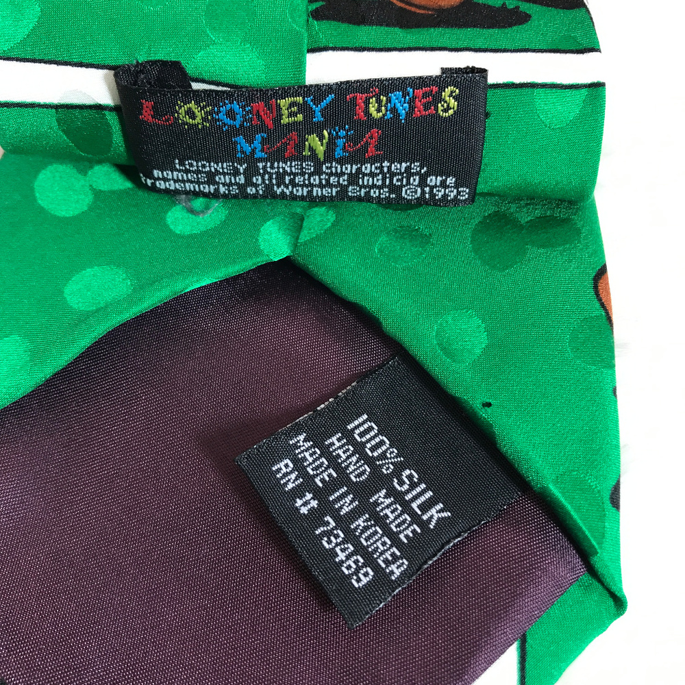 Vintage Looney Tunes 100% silk Tie Football Bugs - Picture 5 of 7